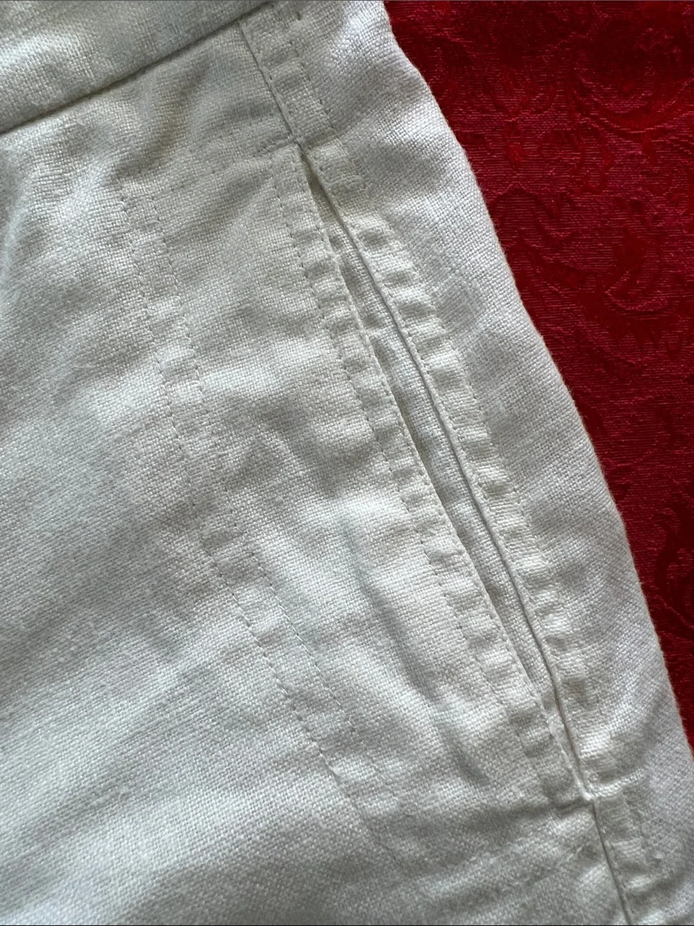 Island Importer Men’s 30 White Beige 100% Linen Pants Straight Leg